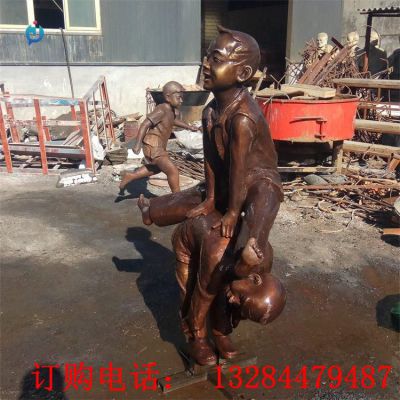 铸铜童趣雕塑