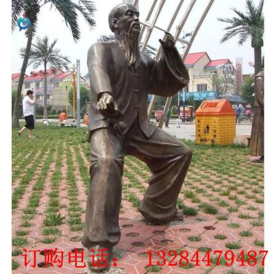 铸铜太极人物雕塑