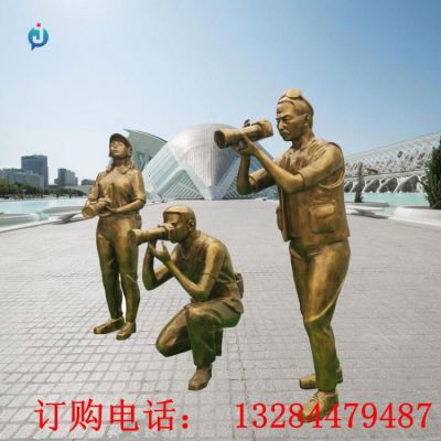 铸铜摄影团队雕塑