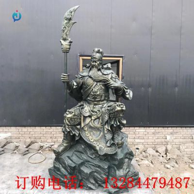 铸铜关公雕塑