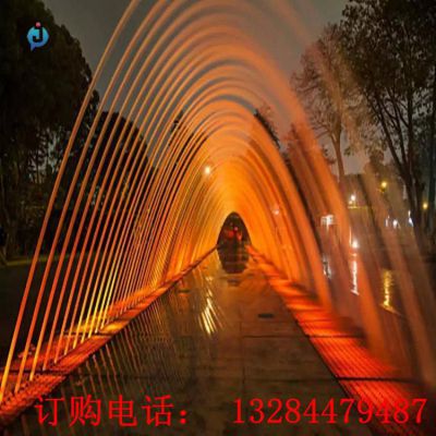 不锈钢发光喷泉公园雕塑