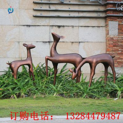 铸铜小鹿雕塑