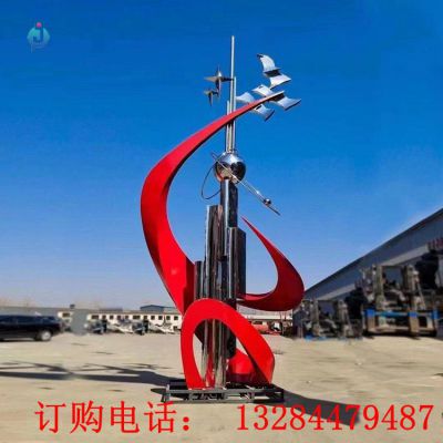 不锈钢抽象飞鸽校园雕塑