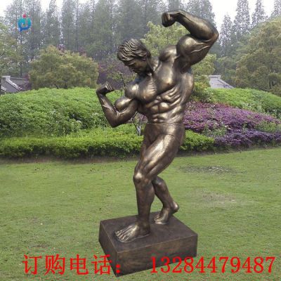 铸铜健身人物雕塑