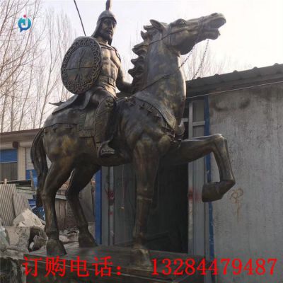 铸铜西方骑士雕塑