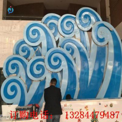 不锈钢海浪雕塑