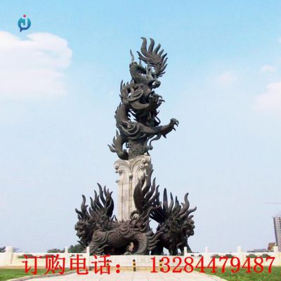 铸铜麒麟雕塑
