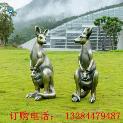 铸铜仿真袋鼠雕塑