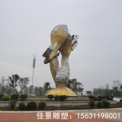 不锈钢广场花生雕塑