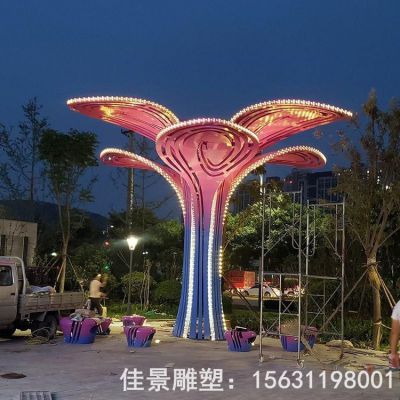 不锈钢公园镂空大树雕塑