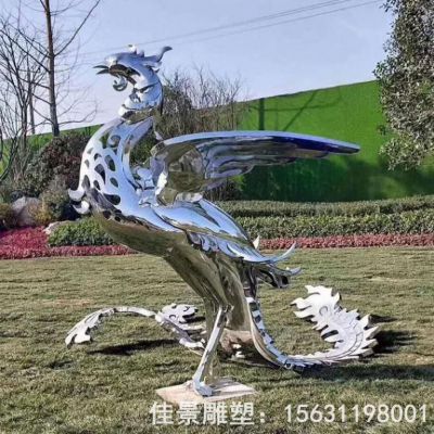 不锈钢景区大型凤凰雕塑