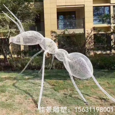 不锈钢景区镂空蚂蚁雕塑