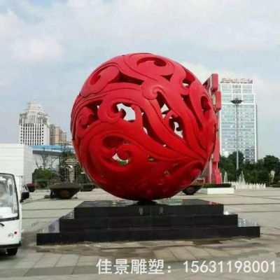 不锈钢景观球雕塑