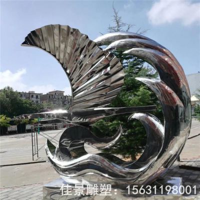 不锈钢园林翅膀雕塑