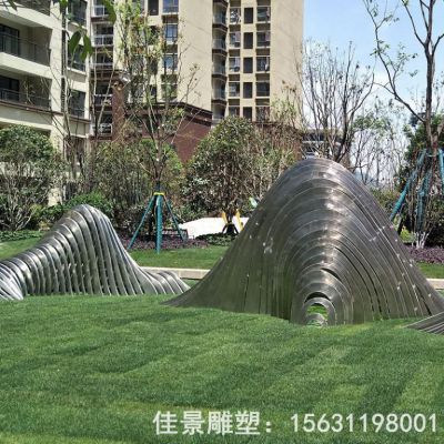 不锈钢公园假山雕塑