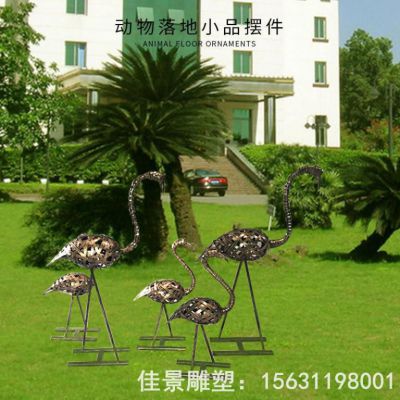 不锈钢火烈鸟雕塑