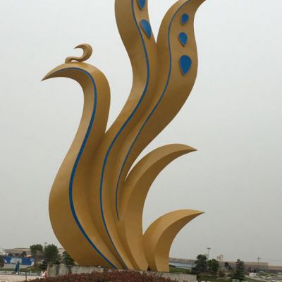 不锈钢凤凰景观雕塑