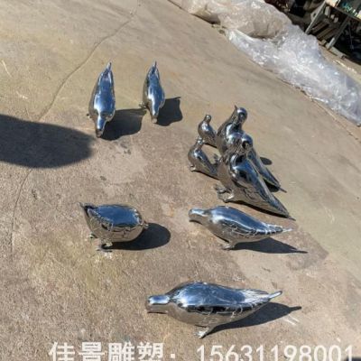 不锈钢园林鸽子雕塑