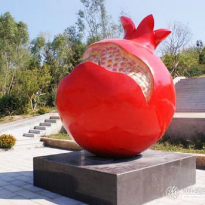 不锈钢广场石榴雕塑