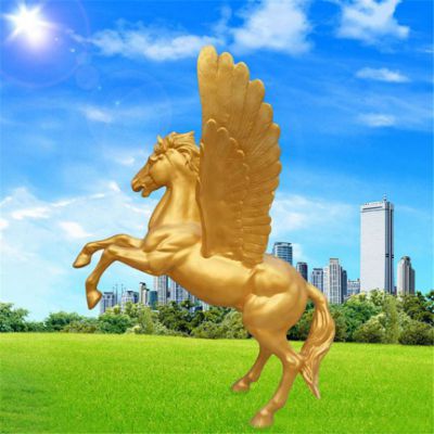 不锈钢公园飞马雕塑