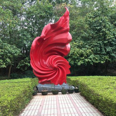 公园不锈钢抽象旋风雕塑