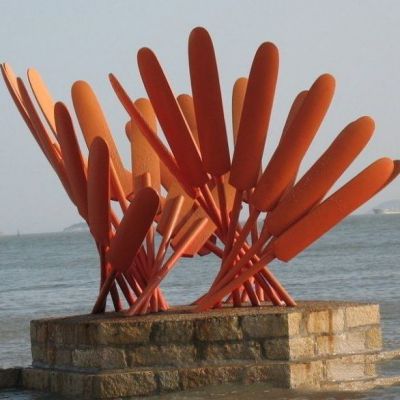 不锈钢船桨雕塑