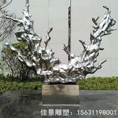 不锈钢抽象水花雕塑