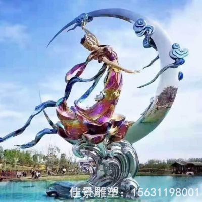 不锈钢跳舞的仙女雕塑