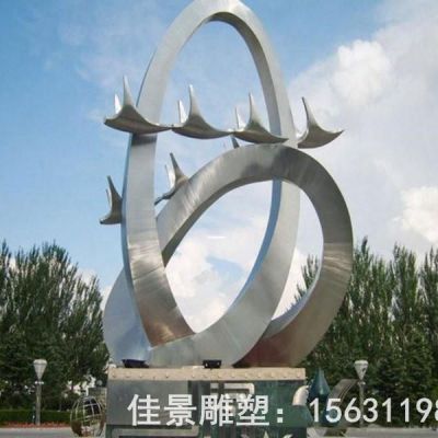 不锈钢公园抽象飞翔雕塑