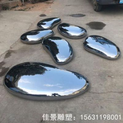 不锈钢景区镜面抽象水滴雕塑