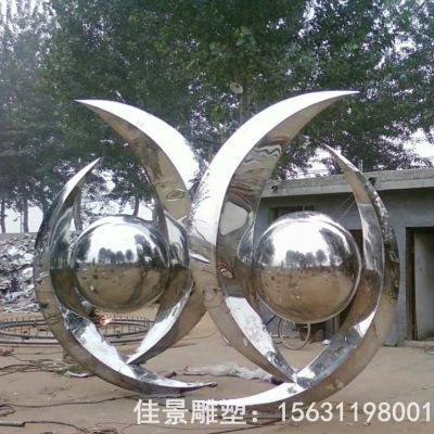 不锈钢景区镜面抽象艺术雕塑