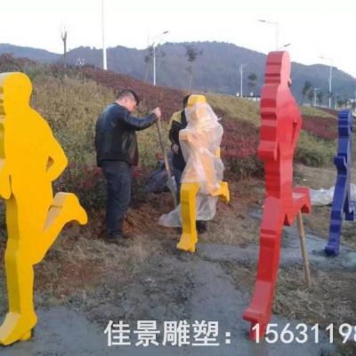 跑步人物不锈钢雕塑