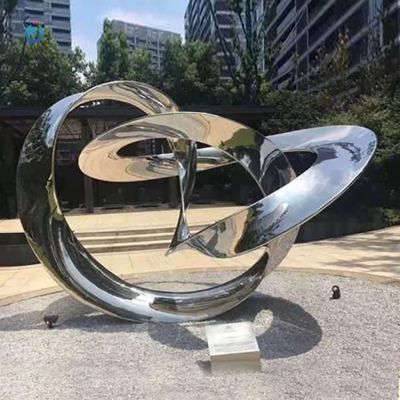 不锈钢异形圆环雕塑