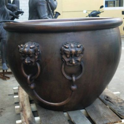 水缸标志景观抽象铜雕