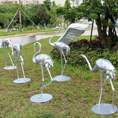 不锈钢火烈鸟城市雕塑