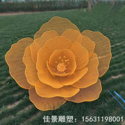 镂空花朵商场不锈钢雕塑