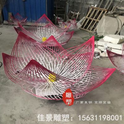 镂空花朵景区不锈钢雕塑