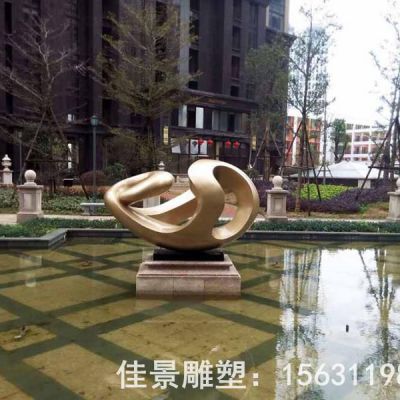 小区标志不锈钢抽象雕塑