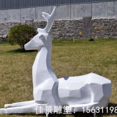 卧姿小鹿动物标志铜雕