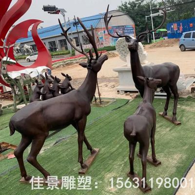 站姿小鹿动物铜雕