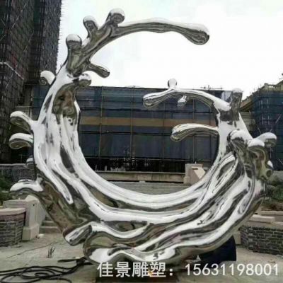 镜面海浪不锈钢雕塑