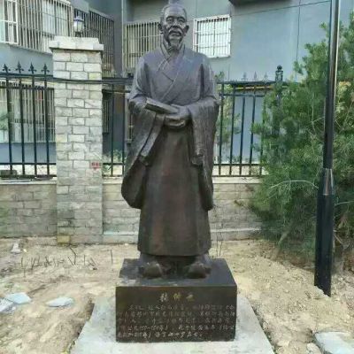 名医张仲景写字铜雕