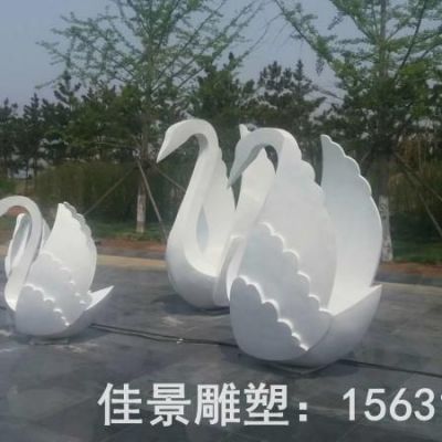 抽象天鹅动物不锈钢雕塑