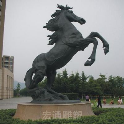 马雕塑校园动物铜雕