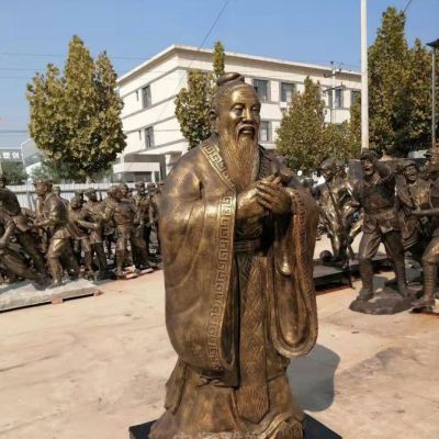 名人孔子抽象标志铜雕