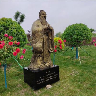 孔子人物景观标志铜雕