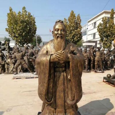 教育家孔子标志铜雕