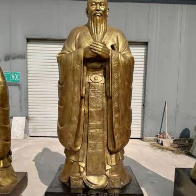 教育家孔子名人铜雕