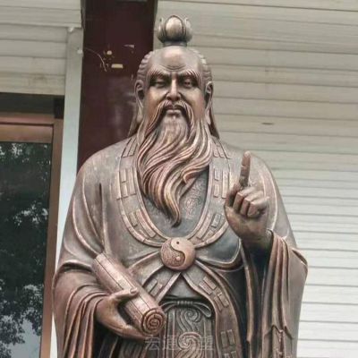 教育家孔子抽象标志铜雕