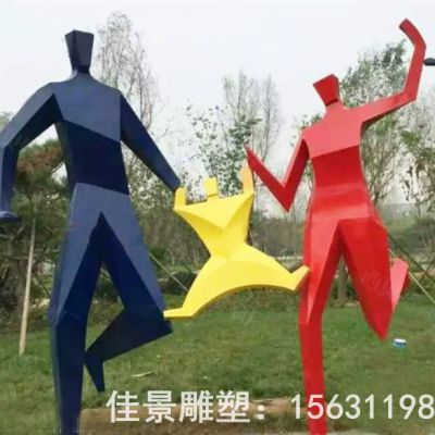 彩绘人物商场不锈钢雕塑